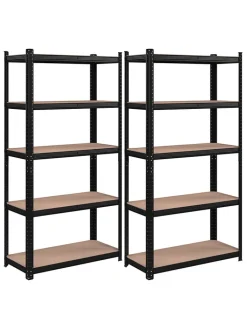 Songmics Regale & Schränke<Standregal in Beige/ Schwarz - (B)90 x (H)180 x (T)40 cm