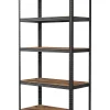Songmics Regale & Schränke<Standregal in Braun/ Schwarz - (B)90 x (H)180 x (T)40 cm