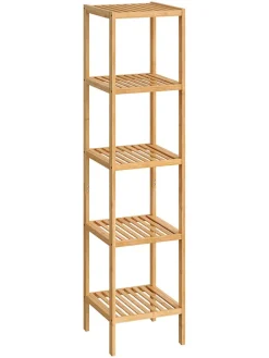 Songmics Regale & Schränke<Standregal in Hellbraun - (B)33 x (H)146 x (T)33 cm