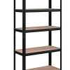 SONGMICS Regale & Schränke<Standregal in Schwarz/ Hellbraun - (B)90 x (H)180 x (T)40 cm