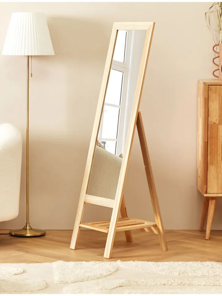 Beliani Spiegel<Standspiegel LUISANT in Braun - (W) 40 x (H) 145 x (L) 52 cm