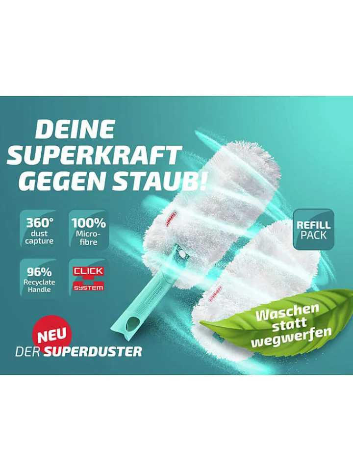 Leifheit Weitere Haushaltshelfer<Staubwedel "Superduster" in Türkis/ Weiß