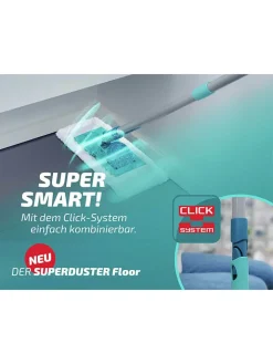 Leifheit Weitere Haushaltshelfer<Staubwischer "Superduster Floor" in Türkis - (H)148 cm