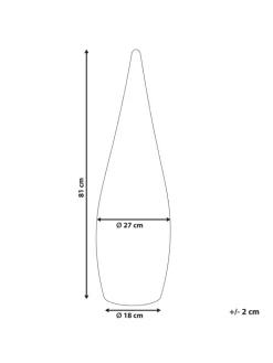 Beliani Stehleuchten<Stehlampe für den Außenbereich VULETAS in Weiß - (W) 27 x (H) 81 x (L) 27 cm