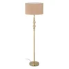 relaxdays Stehleuchten<Stehlampe in Beige/ Gold - (H)156 cm