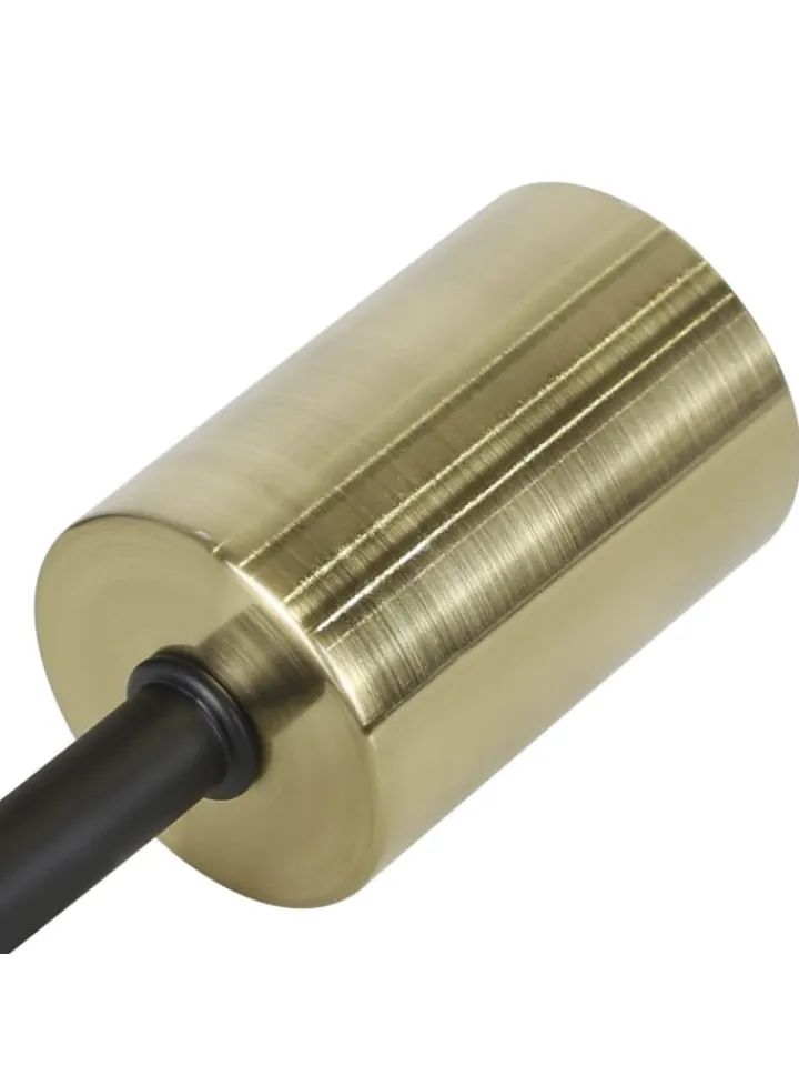 ZMH Stehleuchten<Stehlampe in gold E27 Vintage mit Fußschalter H 157cm