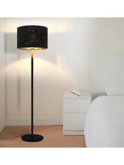 ZMH Stehleuchten<Stehlampe in schwarz E27 H 144cm Sternenhimmel Design