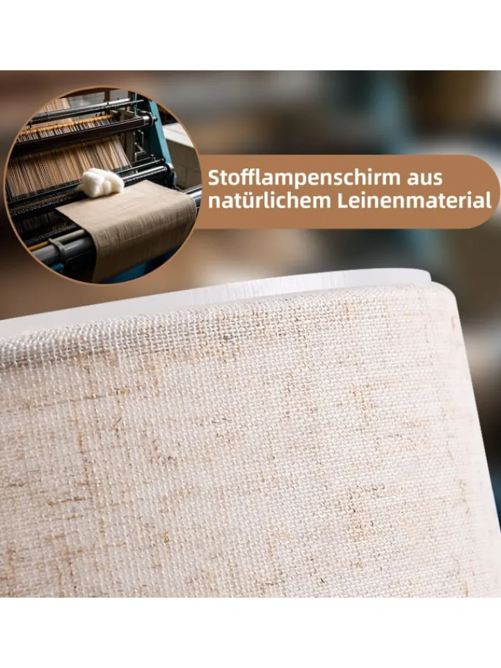 ZMH Stehleuchten<Stehlampe in schwarz 1-flammige E27 mit Stoff Lampenschirm