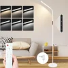 ZMH Stehleuchten<Stehlampe in weiß H 137cm touch dimmbar Timer Bodenlampe