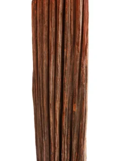 SalesFever Stehleuchten<Stehleuchte 175 cm handgefertigt aus Treibholz Natur mit Leinenschirm in Weiß
