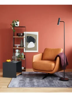 Schöner Wohnen Stehleuchten<Stehleuchte Stina in schwarz - (H) 154 cm x Ø 23 cm