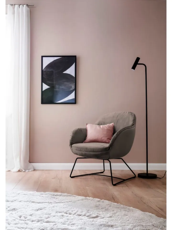 Schöner Wohnen Stehleuchten<Stehleuchte Stina in schwarz - (H) 154 cm x Ø 23 cm