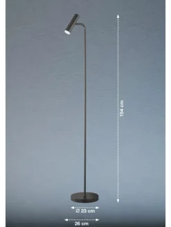 Schöner Wohnen Stehleuchten<Stehleuchte Stina in schwarz - (H) 154 cm x Ø 23 cm