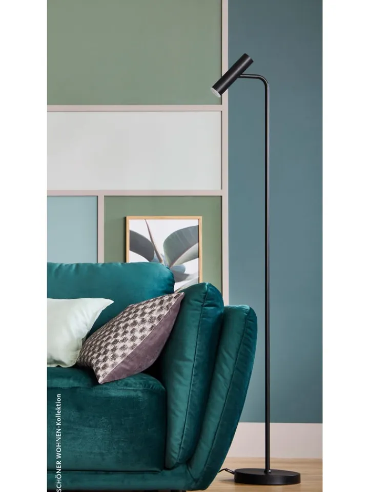 Schöner Wohnen Stehleuchten<Stehleuchte Stina in schwarz - (H) 154 cm x Ø 23 cm