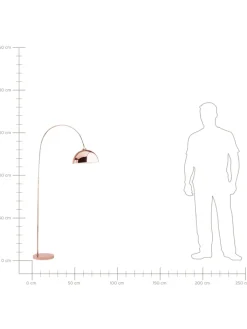 Beliani Stehleuchten<Stehleuchten CANDELLA in Kupfer - (W) 35 x (H) 158 x (L) 65 cm