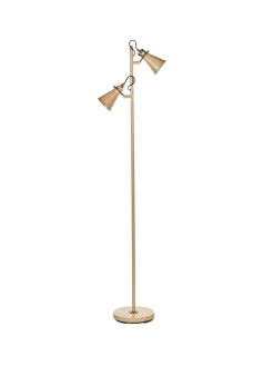 Beliani Stehleuchten<Stehleuchten MOYOLA in Beige/Gold - (W) 25 x (H) 165 x (L) 42 cm