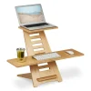 relaxdays Büro- & Schulbedarf<Stehpult Aufsatz in Natur - (B)80 x (H)77,5 x (T)57 cm