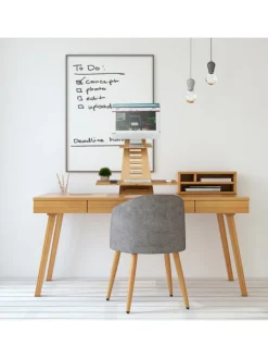 relaxdays Büro- & Schulbedarf<Stehpult Aufsatz in Natur - (B)80 x (H)77,5 x (T)57 cm