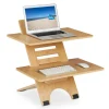 relaxdays Büro- & Schulbedarf<Stehschreibtisch Aufsatz in Natur - (B)60 x (H)61 x (T)61 cm
