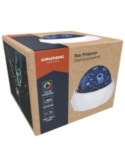 GRUNDIG Lichterketten & Deko-Leuchten<Sternenprojektor "Astronaut" in Weiß - Ø 11,5 cm