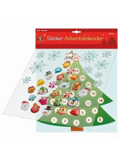 Trötsch Adventskalender<Sticker-Adventskalender | Metallic-Look, VE: 6