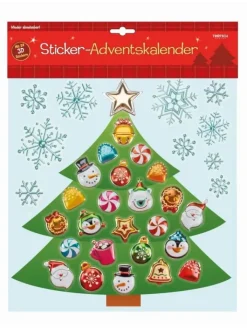 Trötsch Adventskalender<Sticker-Adventskalender | Metallic-Look, VE: 6
