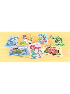 URSUS Kreativbedarf & Do-It-Yourself<Stickkarten-Set "Ganzjahr" in Bunt