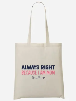 WOOOP Einkaufstaschen & -Trolleys<Stoffbeutel "Always Right" in Creme - (B)36 x (H)43 cm