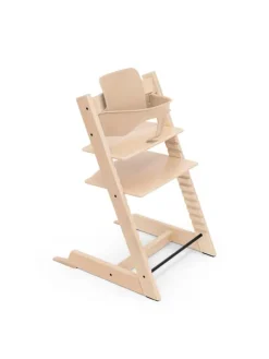 Stokke Babymöbel<® Tripp Trapp Hochstuhl Natural inkl. Babyset in Braun ab 0 Monate