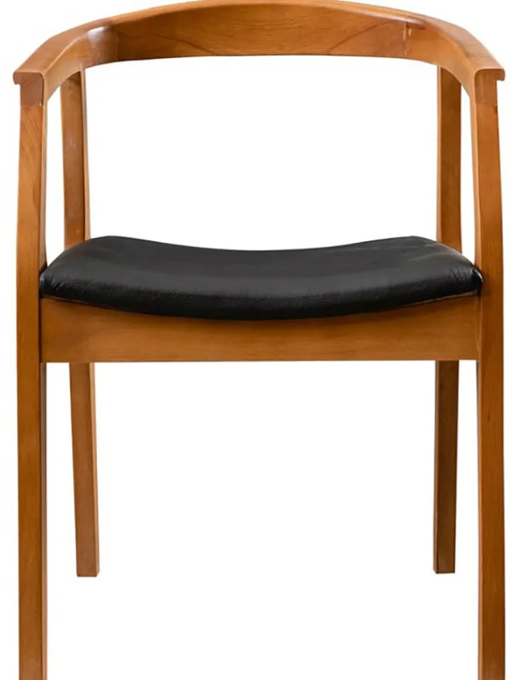 Evila Sitzmöbel<Stuhl "Albero" in Hellbraun/ Schwarz - (B)50 x (H)70 x (T)53 cm