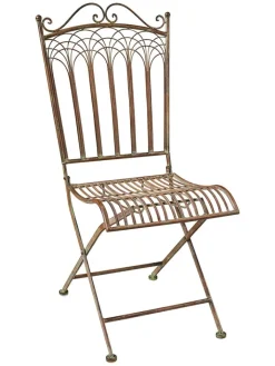 Novita Sitzmöbel<Stuhl "Iron Line" in Braun - (B)45 x (H)92 x (T)57 cm