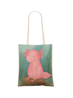 Mr. & Mrs. Panda Einkaufstaschen & -Trolleys<Tasche Axolotl Niedlich Design ohne Spruch in Weiß