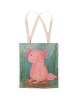 Mr. & Mrs. Panda Einkaufstaschen & -Trolleys<Tasche Axolotl Niedlich Design ohne Spruch in Weiß