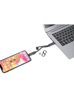 Troika Technikzubehör<Taschenanhänger-Ladekabel ''Speedy'' in Schwarz - (L)13 cm