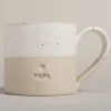 Eulenschnitt Gedeckter Tisch<Tasse "Papa" in Beige/ Weiß - 350 ml