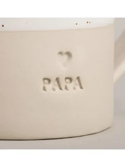 Eulenschnitt Gedeckter Tisch<Tasse "Papa" in Beige/ Weiß - 350 ml