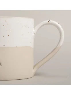 Eulenschnitt Gedeckter Tisch<Tasse "Papa" in Beige/ Weiß - 350 ml