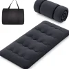 COSTWAY Betten & Matratzen<Tatami-Matte Bodenmatratze 90 x 200 cm in Schwarz