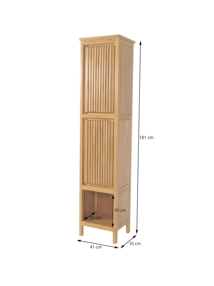 MCW Badezimmermöbel<Teak-Hochschrank M70