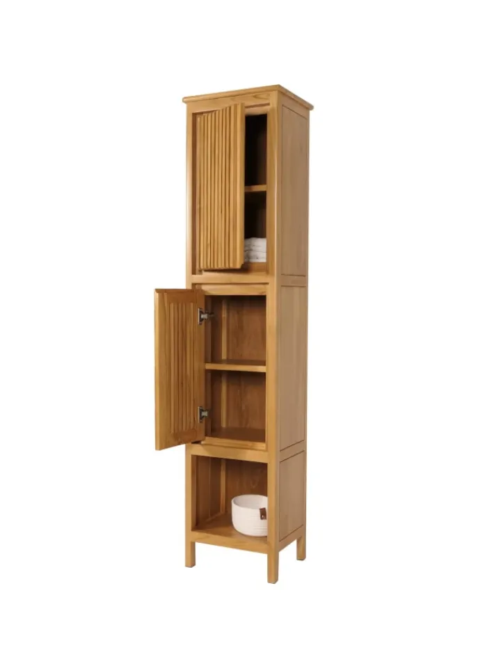 MCW Badezimmermöbel<Teak-Hochschrank M70