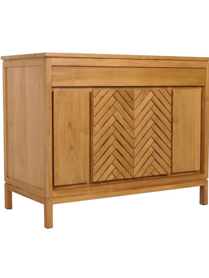 MCW Badmöbel<Teak-Waschbeckenunterschrank M74