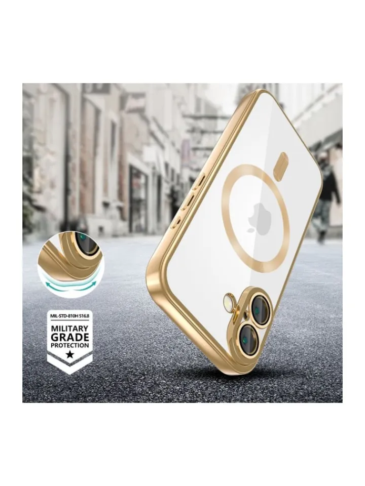 TechProtect Smartphones & Zubehör<Tech Protect Hülle Gold mit Magnetring iPhone 16 in Gelb