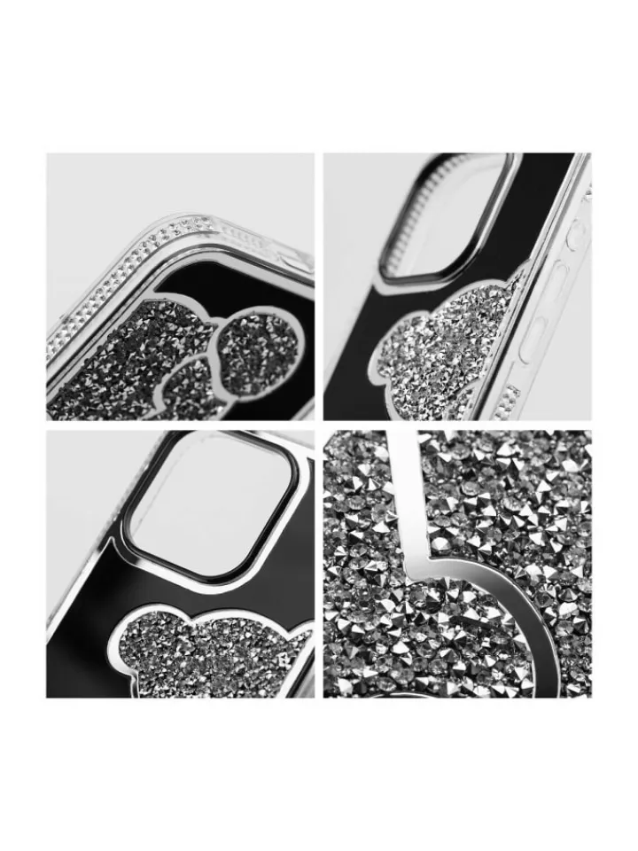 COFI 1453 Smartphones & Zubehör<Teddy Bear Handyhülle kompatibel mit iPhone 16 Pro Max Silber in Silber