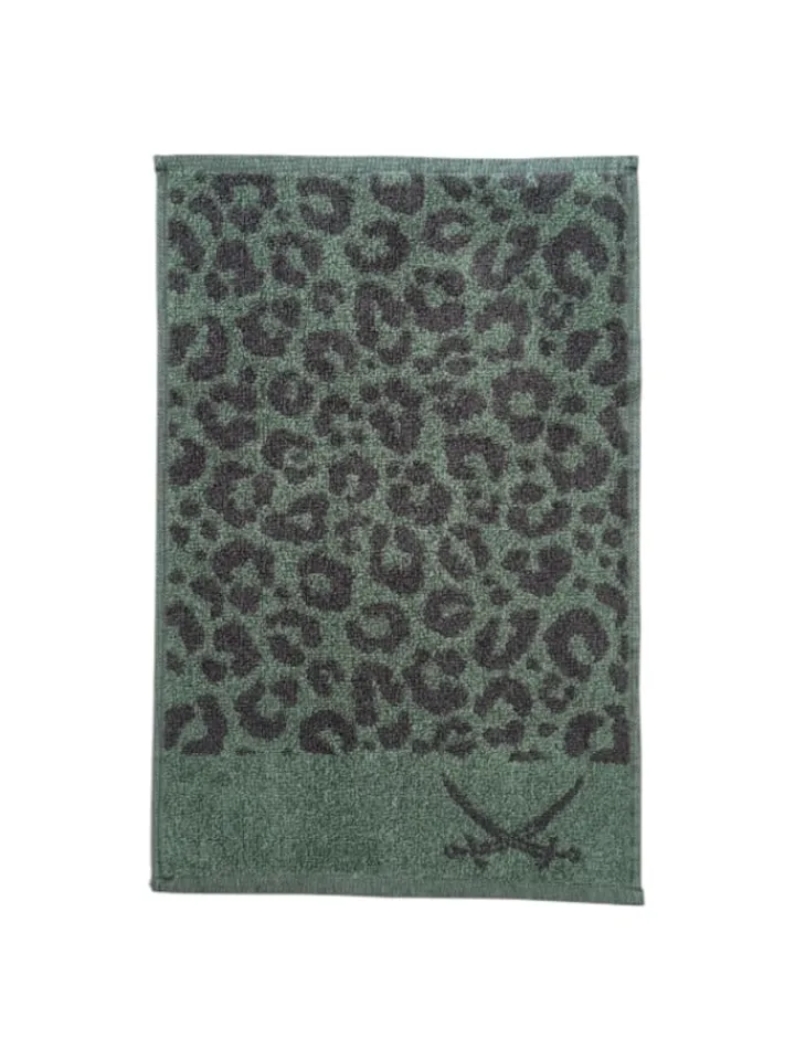 Sansibar Badtextilien<8-teilig Handtuch-Set LEO 100 % Baumwolle, Leo-Design in Lagune/Anthrazit