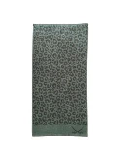 Sansibar Badtextilien<8-teilig Handtuch-Set LEO 100 % Baumwolle, Leo-Design in Lagune/Anthrazit