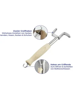Maximex Pflege & Gesundheit<Teleskop-Anziehhilfe in Beige/ Silber - (L)70 cm