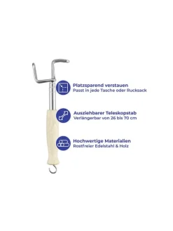 Maximex Pflege & Gesundheit<Teleskop-Anziehhilfe in Beige/ Silber - (L)70 cm