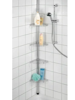 Wenko Badaccessoires<Teleskop-Eckregal "Prea" in silber