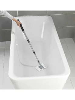 Maximex Putz- & Waschutensilien<Teleskop-Fliesenwischer in Schwarz/ Silber