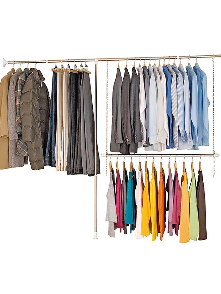 Wenko Garderoben|Regale & Schränke<Teleskop-Garderobe in Silber